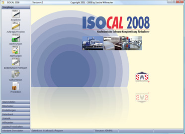 Programmfenster ISOCAL 2008